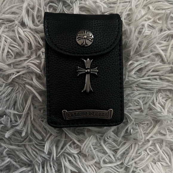 Chrome Hearts Other - Chrome Hearts Leather Cross Wallet Pouch w/ Chain